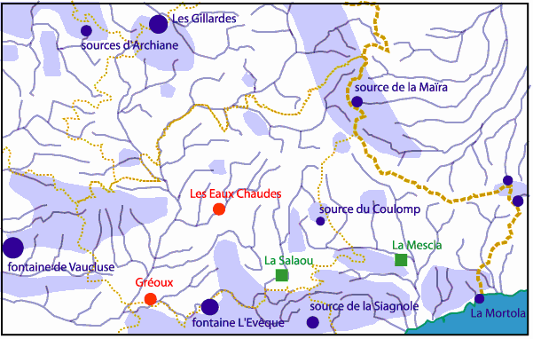 Carte des Alpes du Sud