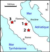 Carte de l'Italie centrale