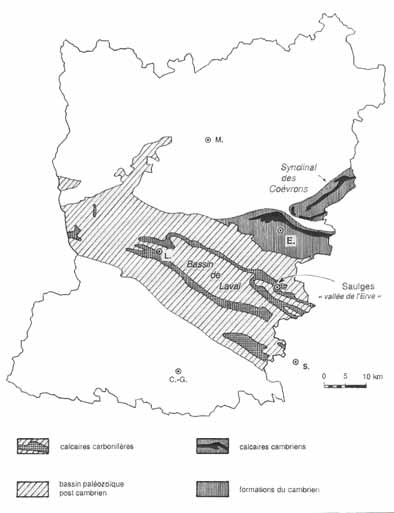 Carte géologique simplifiée