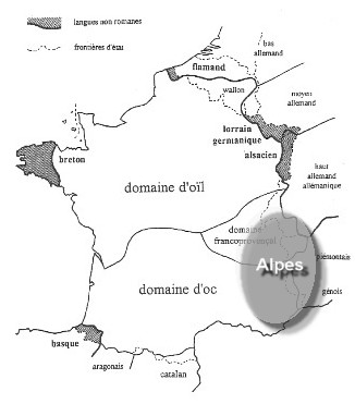 Carte de France des langues
